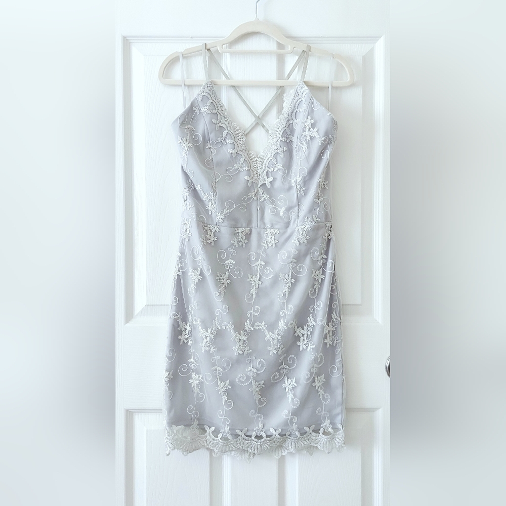 Trac Lace Overlay Mini Dress